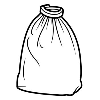 el plastico bolso contorno icono en formato, adecuado para ambiental y relacionado con el reciclaje diseño proyectos vector