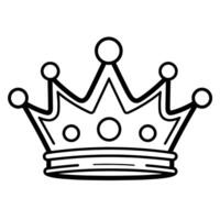 contorno icono de un de la reina corona. Perfecto para temática de realeza diseños y real ilustraciones. vector