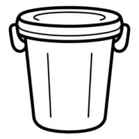 Simple icon of a trash bin, ideal for waste management designs. vector