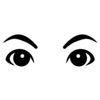 Simplified outline of eyes, versatile for various design applications. vector