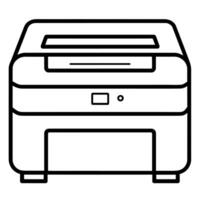 outline icon of a printer. Perfect for office-related designs and printing services. vector