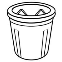 Simple icon of a trash bin, ideal for waste management designs. vector