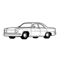 outline icon depicting a patrol cop car, suitable for law enforcement and security design projects. vector