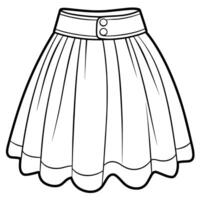icon of a skirt outline, perfect for fashion or clothing-related designs. vector