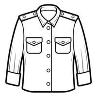 outline icon of a police uniform. Perfect for law enforcement-themed designs. vector