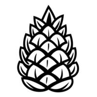 Pinecone outline icon in format, perfect for nature-themed design projects and seasonal decorations. vector