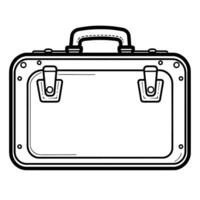 básico icono de un Clásico maleta, ideal para viaje diseños vector