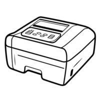 outline icon of a printer. Perfect for office-related designs and printing services. vector