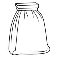 Plastic bag outline icon in format, suitable for environmental and recycling-related design projects. vector