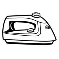 icon of a steam iron outline, perfect for laundry or household-related designs. vector