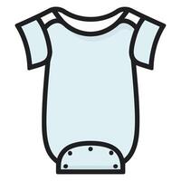 A icon depicting a baby bodysuit, ideal for illustrating baby clothing vector