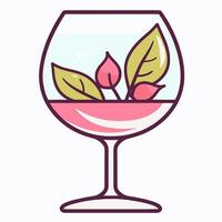 depiction of a sophisticated brandy icon, ideal for beverage menus or liquor labels. vector