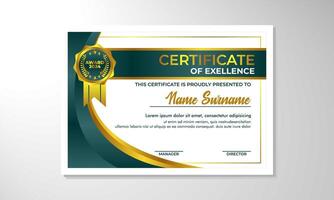 elegant gradient certificate design template vector