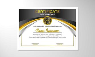 elegant gradient certificate design template vector