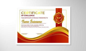 elegante degradado certificado diseño modelo vector