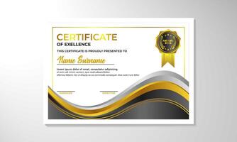 elegante degradado certificado diseño modelo vector