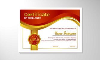 elegante degradado certificado diseño modelo vector