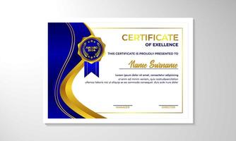 elegante degradado certificado diseño modelo vector