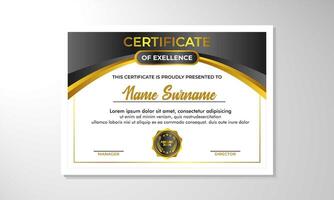 elegant gradient certificate design template vector