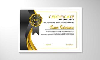 elegant gradient certificate design template vector