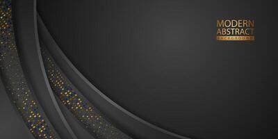 Abstract background with glitter and golden lines glowing dots golden combinations. vector