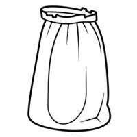 Plastic bag outline icon in format, suitable for environmental and recycling-related design projects. vector