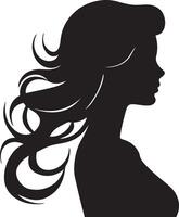 Beautiful Women Silhouette Illustration White Background vector