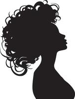 Beautiful Women Silhouette Illustration White Background vector