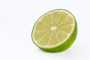 Slice of lime isolate on white background 3 photo