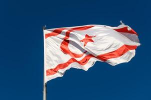 North Cyprus flag on a sunny winter day 2 photo