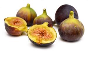 Fresh figs. Fruit with half and quarter isolated on white background. With clipping path. 5 photo