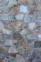 Background of brown-gray stone wall . Pattern of slate wall texture and background 2 photo