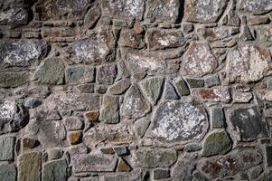 Roca carillas, revestimiento pared hecho de apilado losas de natural rocas 1 foto