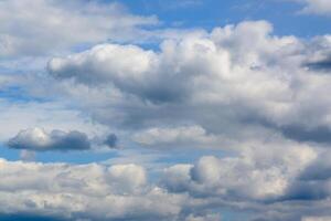 Beautiful blue sky and clouds natural background. photo