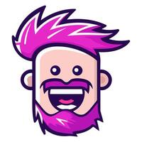 A icon depicting cartoon characters with beards, ideal for illustrating facial hair, character design vector