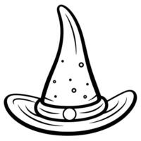 Basic icon of a witch hat, suitable for Halloween designs. vector