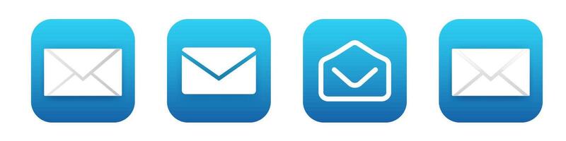 Email mobile app 3d modern icon. Mail phone application icon vector