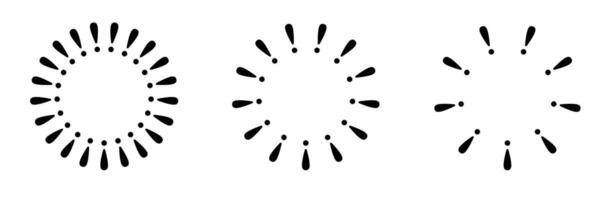 Exclamation mark circle frame.Attention round border vector