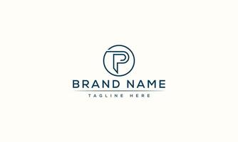 Simple illustration logo for PP vector