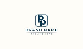 Simple illustration logo for PP vector
