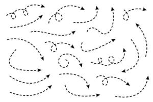 Curved dotted arrow. Zigzag arrow stripes design with dotted lines. vector