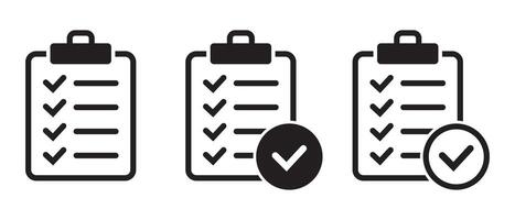 Clipboard with check mark icon isolated on background. Checklist sign symbol for web site and app design. vector