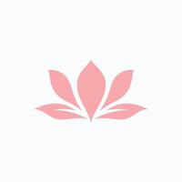 belleza loto flores logo modelo icono vector