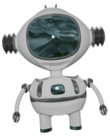 3d robô eletrônico branco png