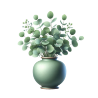 Generated Ai A Green Plant In White Pot png