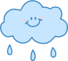 cloud cartoon. weather concept png