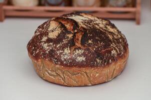 homemade bread in the kitchen on a white table 3 photo