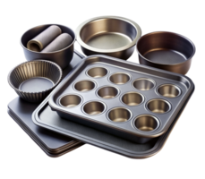 Non-stick carbon steel baking utensils, including baking tray png