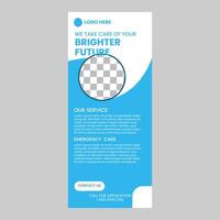 Medical roll up banner vector
