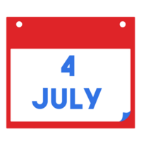 4 .. von Juli Kalender Clip Art png